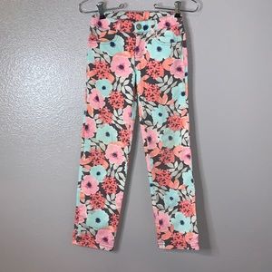 Gymboree colorful floral girls 8 jeans